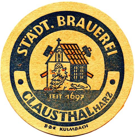 clausthal gs-ni clausthaler rund 1a (st�dt brauerei-blaurot)